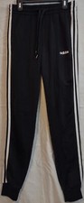 Adidas Womens Athletic/Work Out Pants--Tapered Leg/Pockets--Black/White--XS