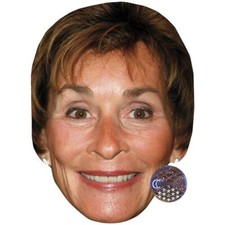 Judy Sheindlin Celebrity Mask, Flat Card Face