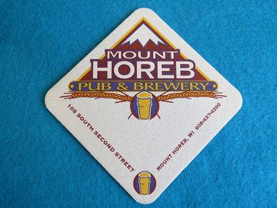 Beer COASTER ~ Mount Horeb Pub and Brewery ** WISCONSIN Brewing From 1998-2008