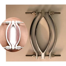 Labia Open Leg Strap with Clamp Clip Clitoris Pussy Nipple Clamps Women Enhancer