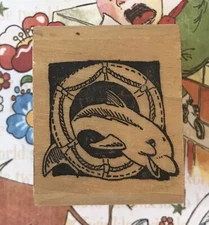 Vintage O Q Initial Bruce Degen Kidstamps 1988 dolphin magic school bus illustr 