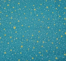 Winter Lights BTY Susan Rooney P&B Textiles Stars Teal Blue