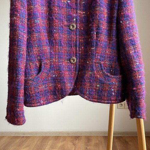 Tuta Aquascutum donna vintage anni 90 boucle tweed gonna taglia UK 16 REG - Foto 7 di 23