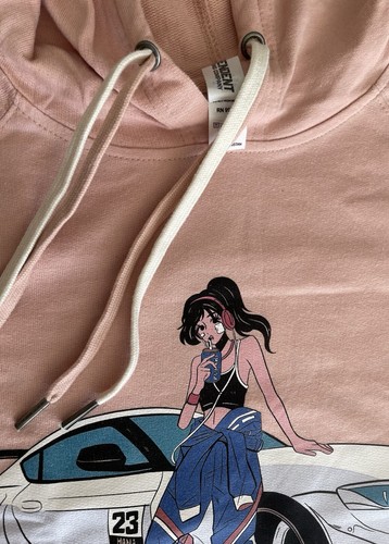 Hoodies Senpai Squad Collaboration Hanubuu Baige-Pink Size M, L, XL - Picture 4 of 6