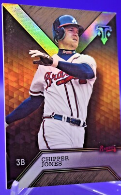 CHIPPER JONES TOPPS TRIPLE THREADS REFRACTOR SPECIAL INSERT BRAVES LEGEND