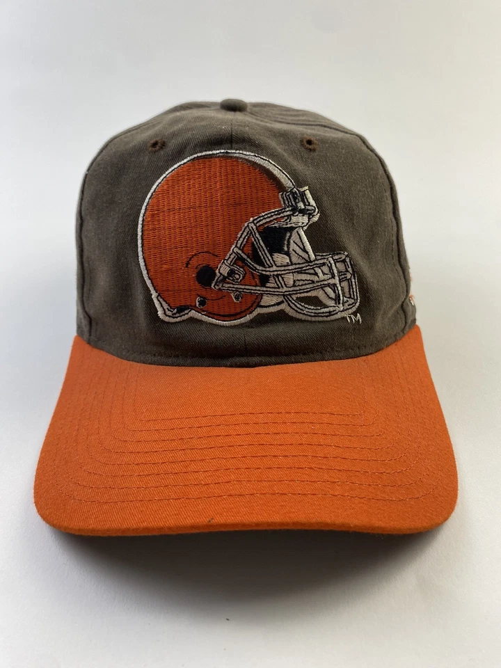 Chapéu vintage Cleveland Browns adulto marrom iniciante arco de lã Snapback anos 90 NFL - Imagem 3 de 4