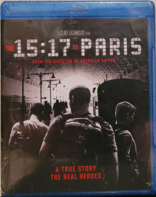 The 15:17 To Paris (Blu-ray, 2018) Alek Skarlatos, Anthony Sadler - New, Sealed!