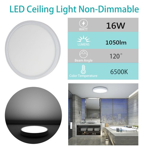 LED Ceiling Light Cool/Warm White Round 16W 24W 28W 36W Indoor Flush Mount IP44 - Picture 7 of 23
