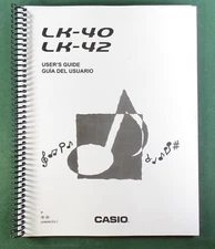 Casio LK-40 Instruction Manual: 59 Pages Coil Bound & Protective Covers!