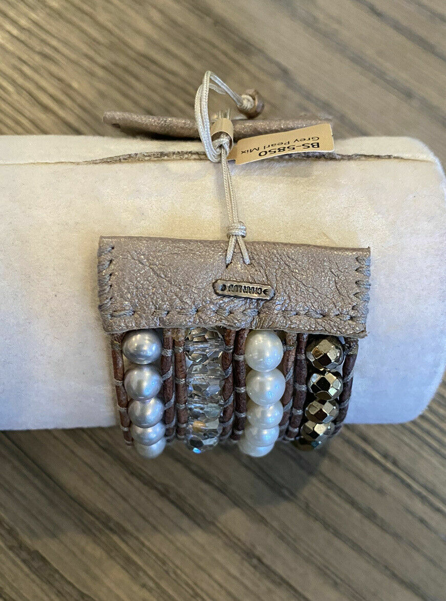 新品　CHAN LUU　Shell and Pull Tie Bracelet New Authentic Chan Luu Silver Mix Pull-Tie Bracelet Set | eBay