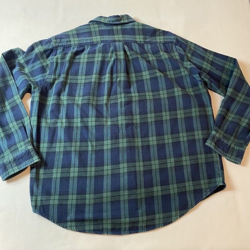 Camisa de franela Eddie Bauer para hombre talla XL azul verde mezcla de algodón - Imagen 2 de 6