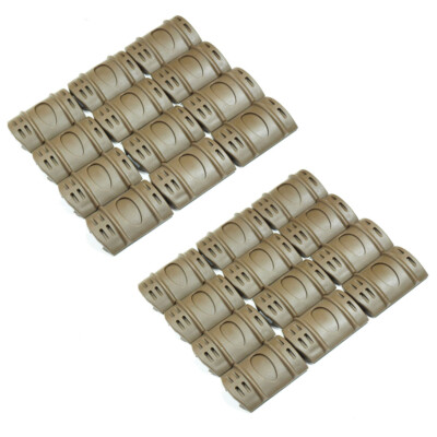 Universal  Weaver Picatinny Rubber Rail Covers - 24 PCS Tan for 20mm rails