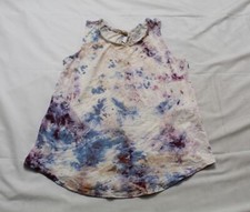 Market & Spruce Women's Petite Alora Twist Back Knit Tank JL3 White Size XSP NWT