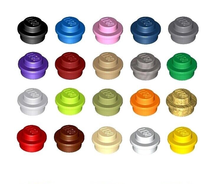 Lego 1x1 Plate Round Dots Mosaic You Choose Colors and Qty Trans