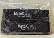 Set Of 2 Moto X Premium Padded Weight Lifting 18" Wrist Grip Straps Black NEW