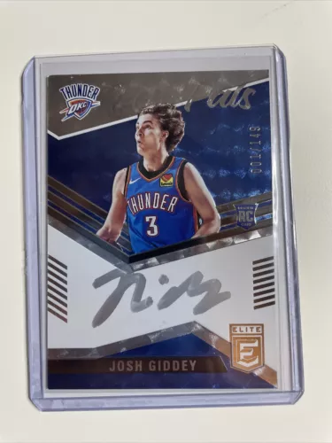 2021-22 Donruss Elite Pen Pals Josh Giddey Rookie Silver Ink Auto /149 #001
