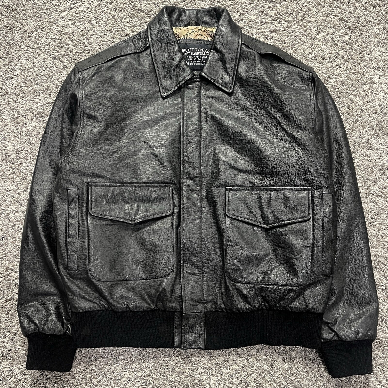 90s ちっさ A-2 real leather bomber jacket vtgn
