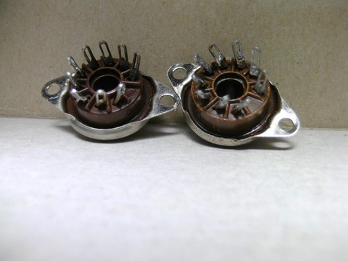 2 x Noval - Röhren - Fassung Novalröhrenfassung 9 - Pin, für Schaltdraht - Bild 2 von 3