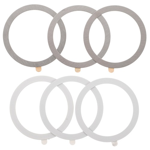 6 Pcs Magnetic Ring Mobile Phone Case Accessories Side Sticker Grip Back Metal - 第 1/12 張圖片