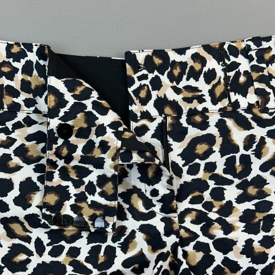 Pantalones Cortos Casa Blanca Mercado Negro Para Mujer 4 Leopardo Estampado Animal 5" Elastizados Informales Foto 4 de 4