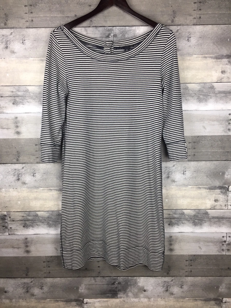 Banana republic black and white store striped dress