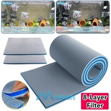 2PC Aquarium Filter Media 8-Layer Filter Pads Bio Sponge Foam for Fish Tank Pond