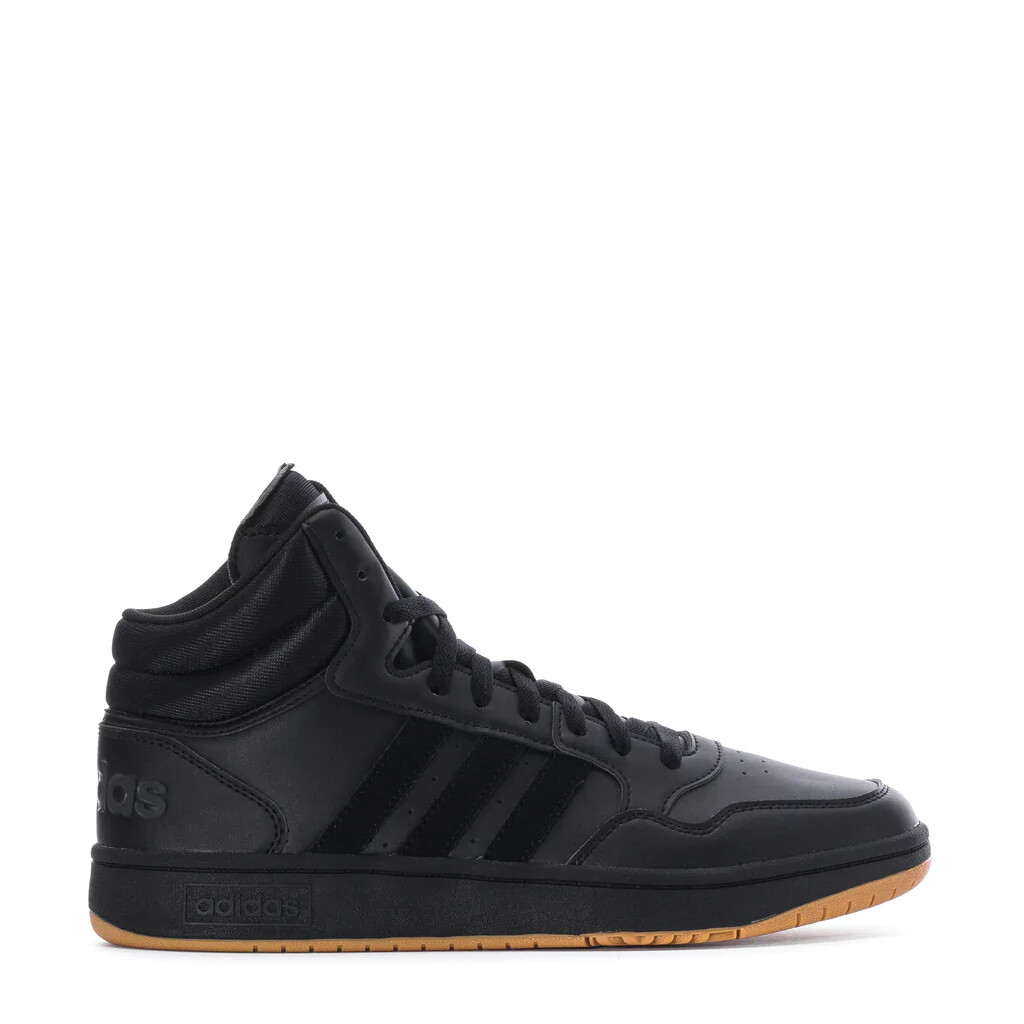 Adidas Men's Hoops 3.0 Mid Classic Basketball Shoe Core Black/Gum 9.5