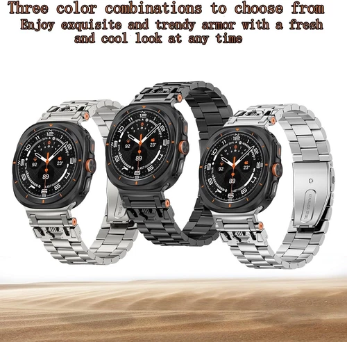Armor Stainless Steel Strap For Samsung Galaxy Watch 7 Ultra 47mm Band Bracelet - Picture 7 of 47