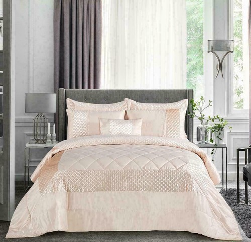 Schöne Atlanta gesteppte Bettwäsche Überwurf Bettdecke mit Kissen Shams Bettwäsche Set - Bild 4 von 21
