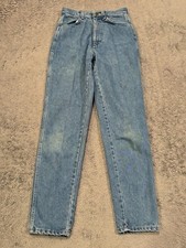 Vintage Rustler Jeans Womens 8 AVG Made in USA Denim 100 Cotton Light Wash Mom