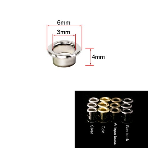 Brass Eyelet Antirust 1.5mm 2mm 2.5mm 3mm 3.5mm for Leather Craft Grommet Banner - Picture 10 of 11