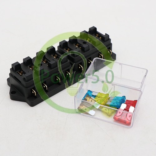 Fulseholder Mini 8 Wege Blade Sicherungshalter Block Box Audio Elektronik Teil 12V 1X - Bild 4 von 5