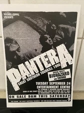 PANTERA 1996 Perth Concert A4-Sized Flyer (Hi-Quality Reproduction Carded Print)