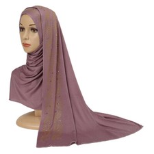 Muslim Women Long Scarves Hijab Islamic Headscarf Shawl Rhinestone Stoles Turban