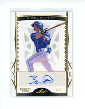2022 Leaf Trinity Gold Spectrum Auto /7 Bobby Witt Jr #BA-BWJ Kansas City Royals
