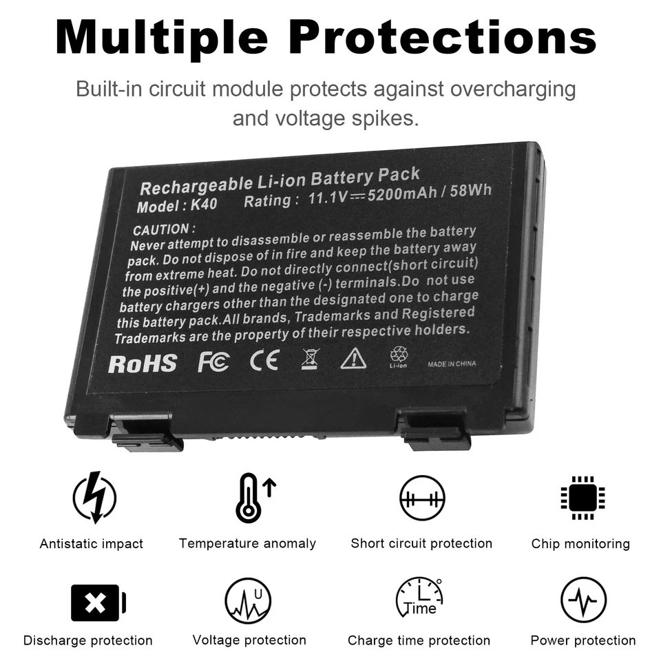 Notebook Akku für ASUS X5DAB X5DC X5DID X5DIE X5DIJ X5DIN X5DAD K60I K61IC-A1 DE - Bild 3 von 4