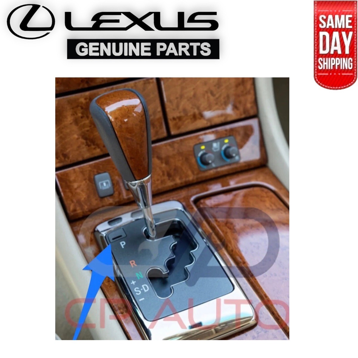 04 - 06 LEXUS LS430 SHIFT LOCK COVER RELEASE BUTTON CAP GRAY