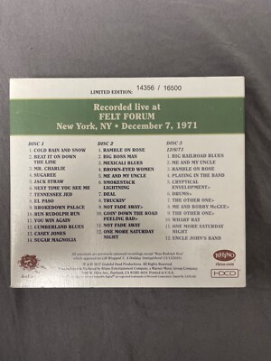 Grateful Dead : Dave's Picks Vol. 22: Felt Forum, New York NY 12/7