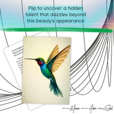 5x7-hummingbird-mini-print-colorful-emerald-forest-art-with-inspirational-text