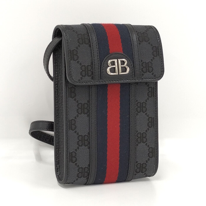 GUCCI The Hacker Shoulder Bag Balenciaga Collaboration Canvas 