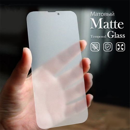 For iPhone 14 12 Pro 11 13 8 XS 7 Matte Frosted Tempered Glass Screen Protector - Picture 15 of 17
