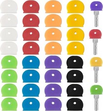 32 pcs Key Cover Cap Tags Color ID Identifiers Topper Ring Mixed Colors Marker