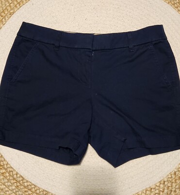 J.Crew Women’s Size 2 Navy Blue Bermuda Shorts Belt Loops Pockets | eBay