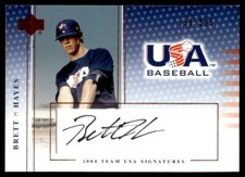 2004 USA Baseball National Team Signatures Black Brett Hayes Auto 336/595 #S-22