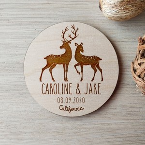 Wedding Wooden Save The Date Magnet Custom Magnets Wedding Favors Ebay
