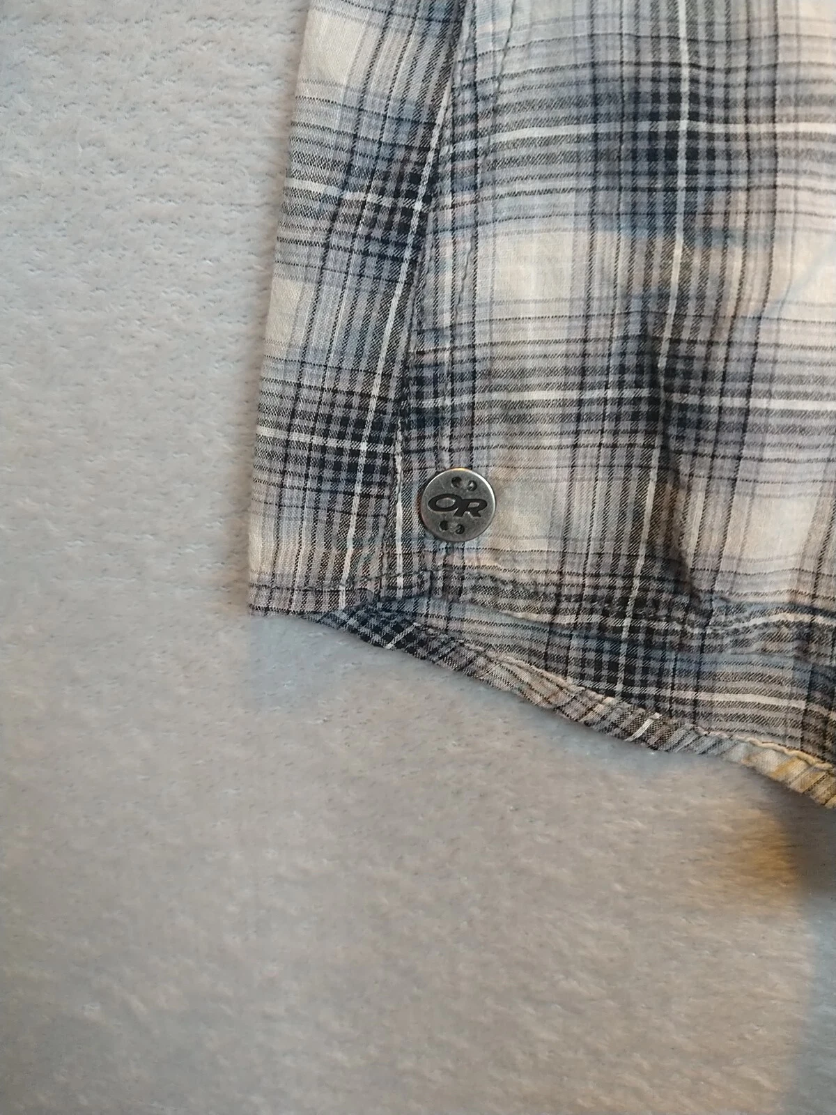 outdoor-research cierra flannel long sleeve roll tab cotton shirt
