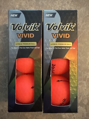 Volvik Vivid (2) 3-Pack Golf Balls Neon PINK Matte Finish High-Visibility NEW