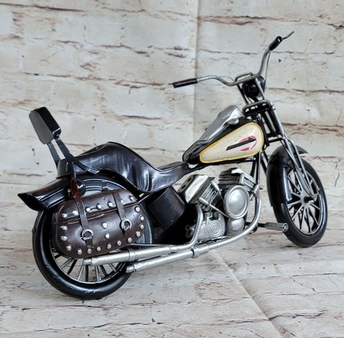 Black Indian Motorcycle 1:10-Scale Diecast 1957 Scout Handcrafted Figure Hot Cas - Picture 4 of 6