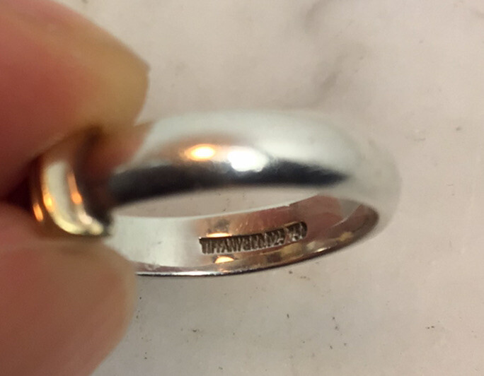 Vintage TIFFANY & CO Sterling Silver 18K Gold Ruby Ring Size Vintage TIFFANY & CO Sterling Silver 18K Gold Ruby Ring Size