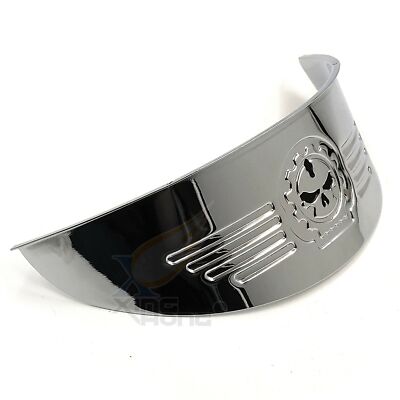 Gear Skull 7'' Headlight Visor Heavy Duty Thick For Harley Softail Deluxe FLSTN